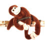 Inware 9320 - Doudou Singe Flexi, 40 cm, marron, avec fermeture Velcro et bras et jambes flexibles