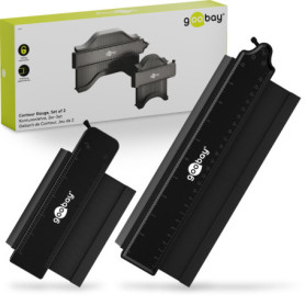 goobay 61668 Lot de 2 jauges de contour avec bloqueur Idéal pour les mesures de contour/de forme précises dans la fabrication/l'