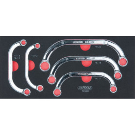 KS Tools 783.2005 - Module de clés polygonales demi-lunes - Pour servantes et établis - Empreinte des outils découpée au laser -