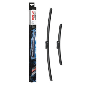 Bosch Balais d'Essuie-Glace Plats Aerotwin A519S, Longueur: 600mm/340mm − 1 Paire de Balais avant, Arrière