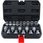 BGS Diy 95100 | Jeu d’embouts/de douilles | 12,5 mm (1/2") | profil en T (pour Torx) / Profil E | 19 pièces