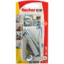 fischer - Kit fixation sanitaires WL 7 x 65 / Composition du blister : 4x chevilles à expansion SX 10x50, 4x tirefonds 7x65,4x r