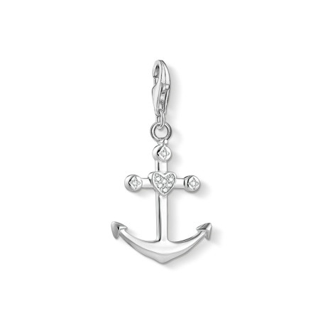 THOMAS SABO Pendentif ancre en argent sterling 925 1731-051-14 pour femme, taille unique, Argent sterling, Zircone cubique