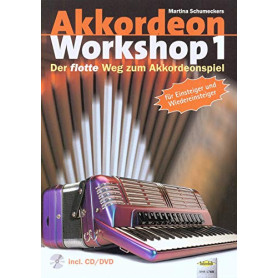 Akkordeon Workshop Bracelet 1 avec école en accordéon de Martina Schumeckers (avec de célèbres mélodies) – Matériau enseignant a