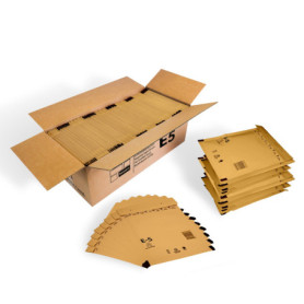 Lot de 100 enveloppes à bulles autocollantes - Enveloppes rembourrées - Taille E/5 E5 - Marron (240 mm x 275 mm)