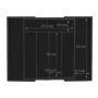 Relaxdays Bac à Couverts Bambou, Extensible, 7 Compartiments, ustensiles de Cuisine, HLP 5,5 x 31,5-48,5 x 37 cm, Noir