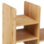 Relaxdays Support pour Moniteur en Bambou, Pose écran Hauteur, HLP: 30x67x20 cm, Ergonomique, 4 Compartiments, Naturel