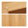 Relaxdays Support pour Moniteur en Bambou, Support écran Hauteur, HxLxP: 13x70x19 cm, tiroir & 7 Compartiments, Naturel