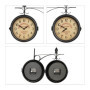 Relaxdays Horloge Murale, Design rétro, décoration, analogique, Fonctionne avec 2 Piles, HLP : 33 x 34 x 10 cm, Noire