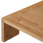 Relaxdays Support de Moniteur, Bambou, rehausseur écran, 3 Compartiments, Porte-Ordinateur, HLP : 10,5x41x28 cm, Nature