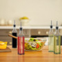 Relaxdays Lot de 4 Bouteilles avec Bec doseur, pour Huile et vinaigre, pour la Cuisine, 500 ML, en Verre, Transparent