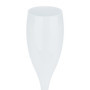 Relaxdays Flûte à Champagne en Plastique, Lot de 6, Robuste et sans BPA, réutilisable, capacité : 100 ML, Blanche