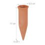 Relaxdays Arrosage en Terre Cuite, Lot de 8, Bouteilles Pet 1,5 L, intérieur (Chambre) et extérieur (Balcon), Marron