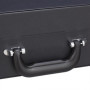 Relaxdays Mallette à Maquillage, pour cosmétiques, Vernis à ongle, Miroir, HxLxP : 12,5 x 31 x 23 cm, Vide, Noir - Blanc