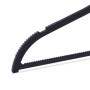 Relaxdays Cintre en Paille de blé et Plastique, lot 10, Accessoire Durable, Compact, Barre, encoches, Noir