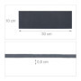 Relaxdays Plat de service, lot 6, pour servir votre fromage et desserts, à personnaliser, 30x10 cm, anthracite