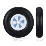 Relaxdays Roue de brouette 3.50-6, Caoutchouc, Jante en Plastique, Rechange, increvable, 100 kg Max., Noir - Blanc