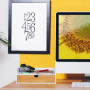 Relaxdays Organisateur Bureau, 1 tiroir, Documents Format A4, Bambou, HxLxP: 11x32x22 cm, Fournitures, Blanc - Nature
