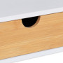 Relaxdays Organisateur Bureau, 1 tiroir, Documents Format A4, Bambou, HxLxP: 11x32x22 cm, Fournitures, Blanc - Nature