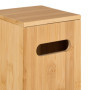 Relaxdays Porte-Papier de Toilette en Bambou, pour 4 Rouleaux, Rangement WC, Autonome, 42 x 13,5 x 13,5 cm, Nature