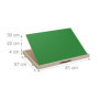 Relaxdays Plateau pour Puzzle allant jusqu'à 1 000 pièces, Ergonomique, 4 tiroirs, Bois de pin, Nature et Vert