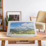 Relaxdays Plateau pour Puzzle allant jusqu'à 1 000 pièces, Ergonomique, 2 tiroirs, Bois de pin, Nature et Gris