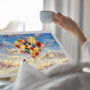 Relaxdays Plateau pour Puzzle allant jusqu'à 1 000 pièces, Ergonomique, 2 tiroirs, Bois de pin, Nature et Gris