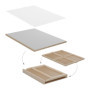 Relaxdays Plateau pour Puzzle allant jusqu'à 1 000 pièces, Ergonomique, 2 tiroirs, Bois de pin, Nature et Gris