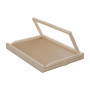 Relaxdays Plateau pour Puzzle allant jusqu'à 1 000 pièces, Ergonomique, 2 tiroirs, Bois de pin, Nature et Gris