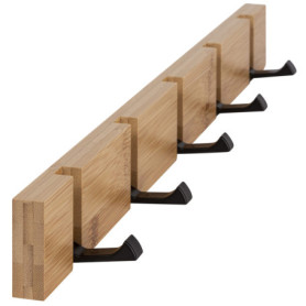 ONVAYA® Porte-manteau | Bambou | Portemanteau mural au design moderne | Portemanteau en bois de bambou | Crochet pliable | Patèr