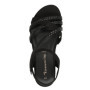 Tamaris Sandales compensées pour femme 1-28152-44 Noir Taille 36 EU, Noir , 36 EU