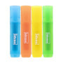 Idena 90259 - Surligneur, 2 paquets de 4 pièces, dans les couleurs jaune fluo, orange fluo, bleu fluo et vert fluo, pointe bisea