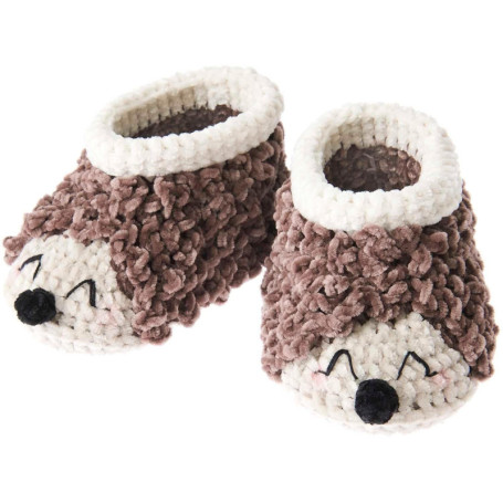 Rico Design Kit Crochet Baby Booties - Hérisson de des Chaussons douillets et Originaux pour bébé