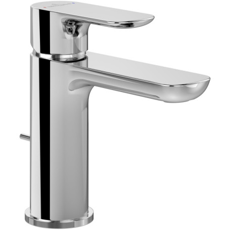 Villeroy & Boch Robinetterie pour lavabo Villeroy & Boch O.novo, robinet de salle de bains avec tirette et cartouche céramique, 