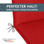 LILENO HOME Coussins pour chaise de jardin [1 pièce – Coussin à dossier haut] Rouge – Chaise longue confortable pour meubles de 