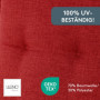 LILENO HOME Coussins pour chaise de jardin [1 pièce – Coussin à dossier haut] Rouge – Chaise longue confortable pour meubles de 