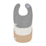 LÄSSIG Bébé Set de Bavoirs (3 pcs.) Nouveau-né Bavoir à baver Velcro GOTS/Newborn Bib Set GOTS Darkgrey/Light Grey/Nature Melang