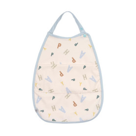 LÄSSIG Bavoir bébé enfant (2 pcs.) avec protection anti-chute et bouton pression/Medium Drop Bib Happy Fruits light blue