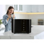 GOURMETmaxx Grille-pain à fente courte pour 2 tranches - Grille-pain noir avec 6 degrés de brunissage et compte à rebours Ready-