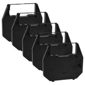 vhbw 5x Ruban encreur compatible avec Hermes 14 A, 81550, 2500, TT 10, 14 B, 400, TT 12, TT 14 imprimante matricielle ou de reçu