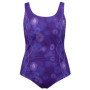 Ulla Popken Badeanzug, Quallen, Ohne Softcups, Raffung Maillot de Bain Une pièce, Lilas, 56 Femmes