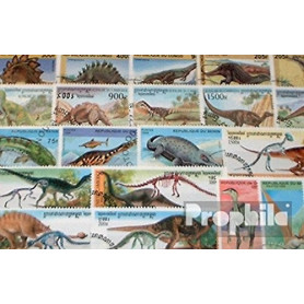 Motives 100 Divers Préhistoriques Animaux Timbres (Timbres pour Les collectionneurs) Amphibiens/Reptiles/Dinosaure