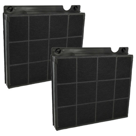 vhbw 2x Filtres à charbon actif compatible avec Electrolux EFC90400W, EFC90462OX, EFC90464OX, EFC90465OK, EFC90465OW, EFC90465OX