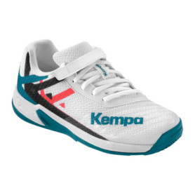Kempa Garçon Unisex Kinder Wing 2.0 Junior Chaussures de Handball, weiß/Rot/Schwarz, 31 EU