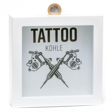 Home-Flair Tirelire de qualité supérieure - Superbe idée cadeau I 15 cm (tatouage au charbon) L