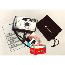 AgfaPhoto Caméra Photo analogique de 35 mm avec Flash Moteur en kit (Couleur Images Film + Batterie)