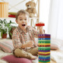 Jouets en Bois pour Enfants à partir de 3 Ans Tour à Bascule à empiler avec Motifs d'animaux Jouet éducatif de Tour avec 54 Bloc