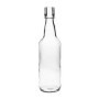 Viva Haushaltswaren Lot de 2 Bouteilles en Verre Transparent avec Fermeture à étrier en Porcelaine, 500 ML, avec 2 étiquettes 22