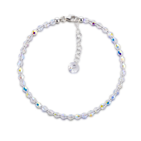 Perles de cristal SWAROVSKI ELEMENTS Chaîne de pied dans la couleur Crystal Aurore Boreale