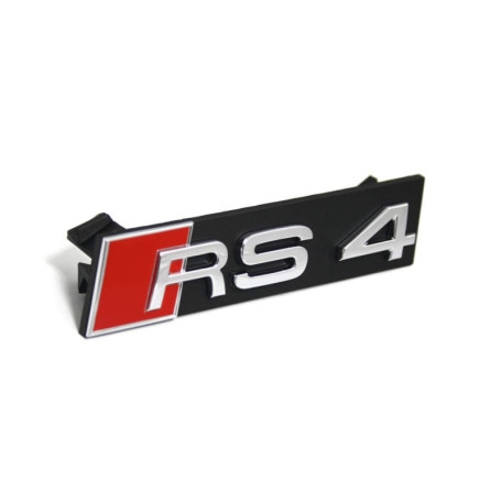 Audi 8E0853736E2ZZ Emblème original RS4 8E pour calandre Noir/rouge